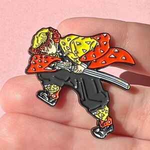 Demon Slayer Anime Zenitsu First Form Enamel Pin